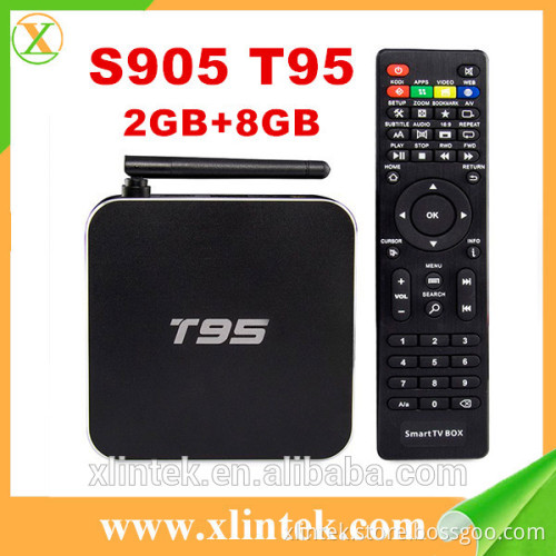 2016 Wholesale Android TV Box Original T95 Dual band 2.4GHz/5GHz wifi 100M lan port Android 5.1 4K HD tv box T95 T95max